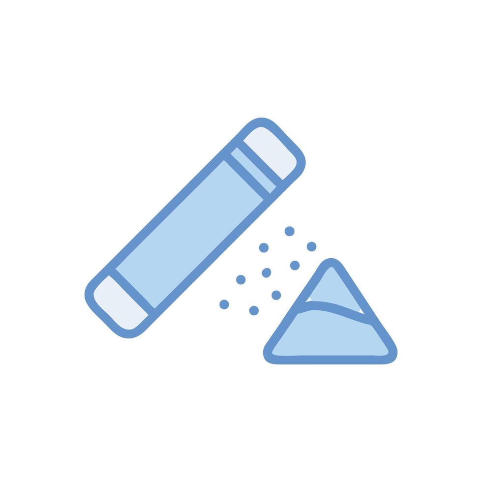Stylized Light Blue Sugar Pouring Illustration on White Background vector