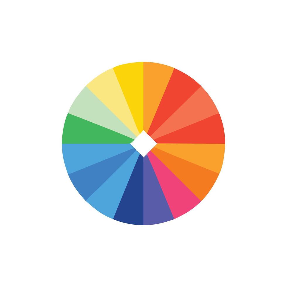 Colorful segmented circle flat design on a White Background vector