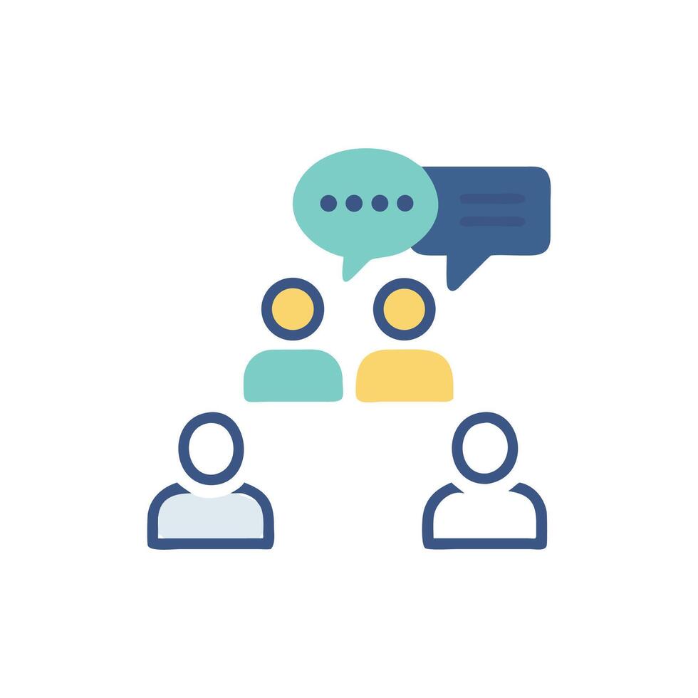 People communication teamwork symbol illustration for social media concept vector