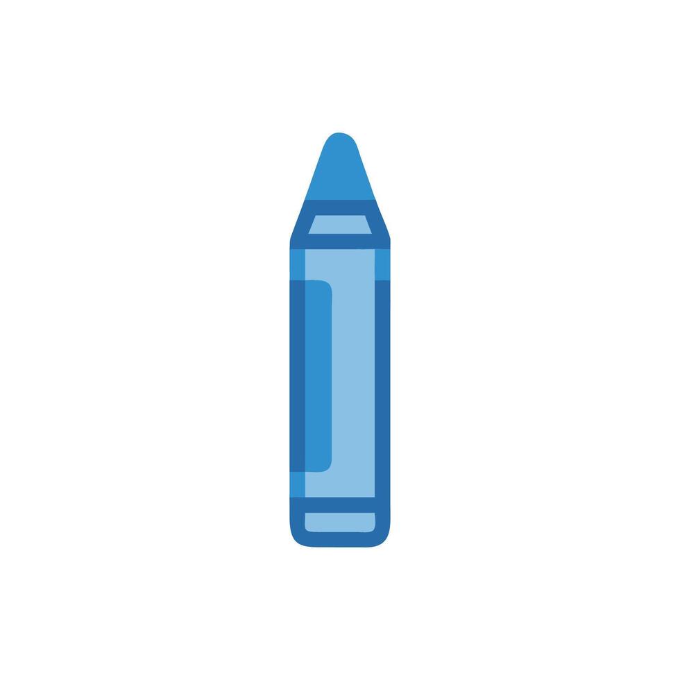 Illustration of a blue crayon on a White Background vector
