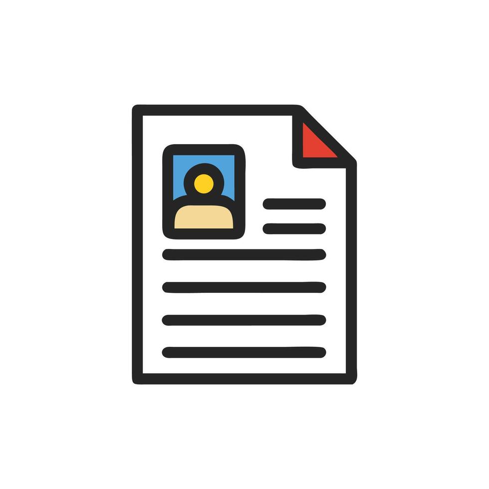 Modern resume document design with basic graphic elements vector