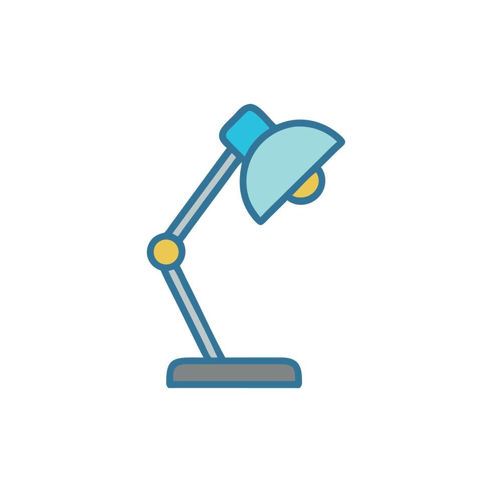 Illustration of an adjustable desk lamp on White Background vector