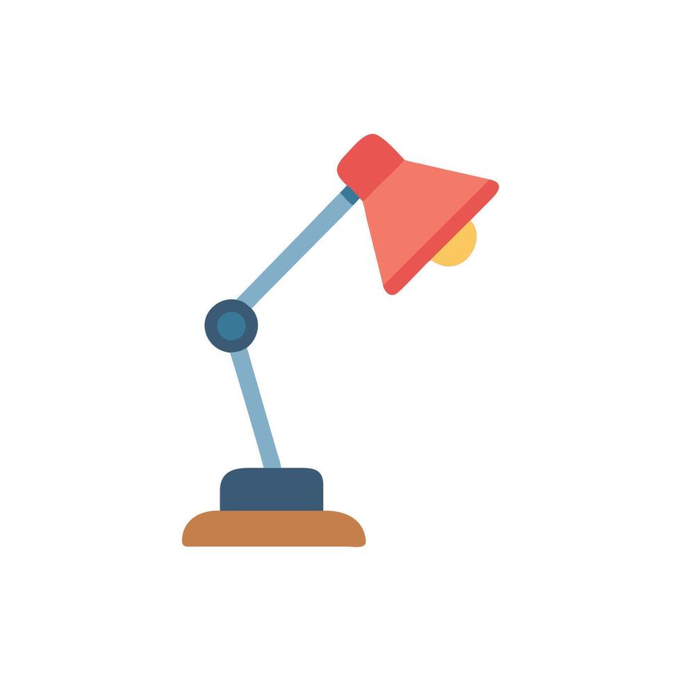 Simple Desk Lamp Isolated on White Background Illustration vector