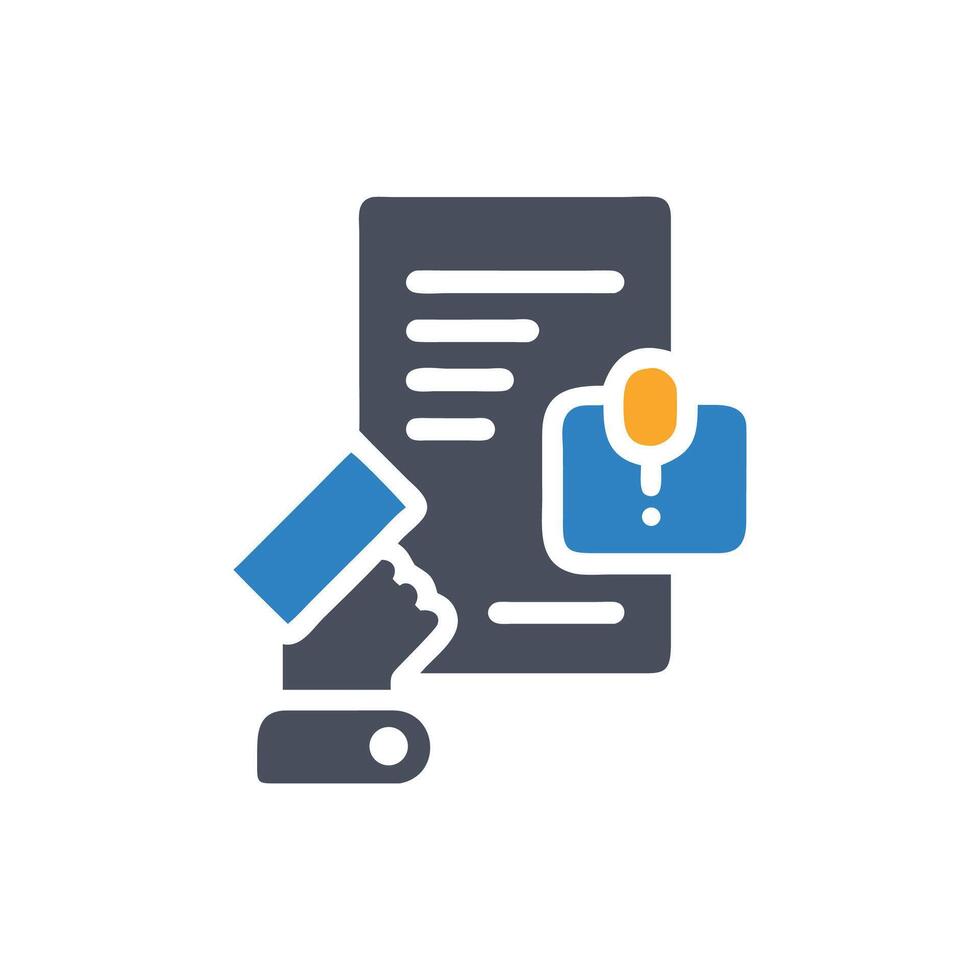 Business Hand Reviewing Document Graphic for Recruitment Process vector