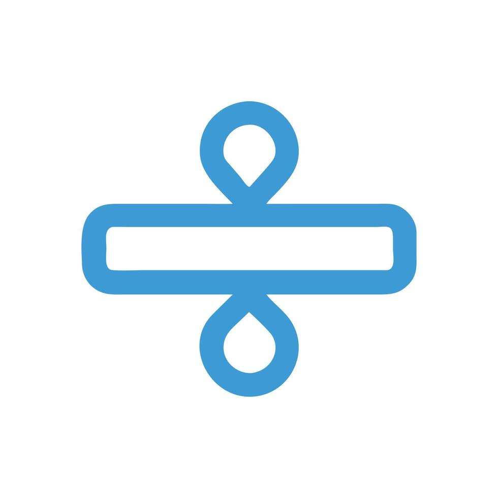Simple blue division sign on White Background illustration graphic vector