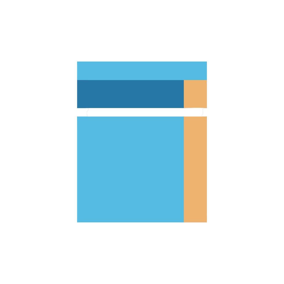 Geometric shape study in blues, white, and tan tones vector