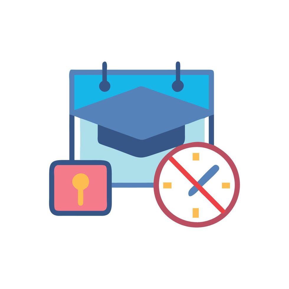Deadline for education application with time limitation stock illustration vector