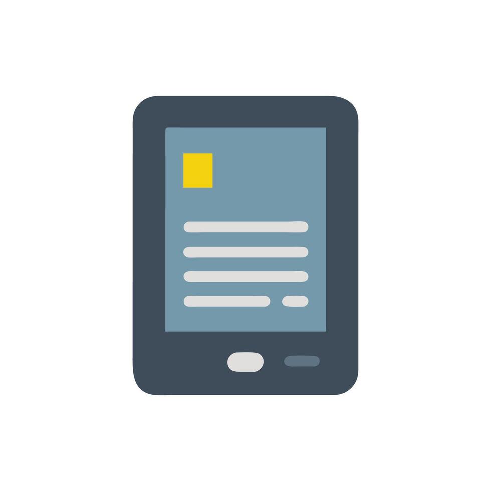 Minimalist tablet icon with text placeholder on a White Background vector