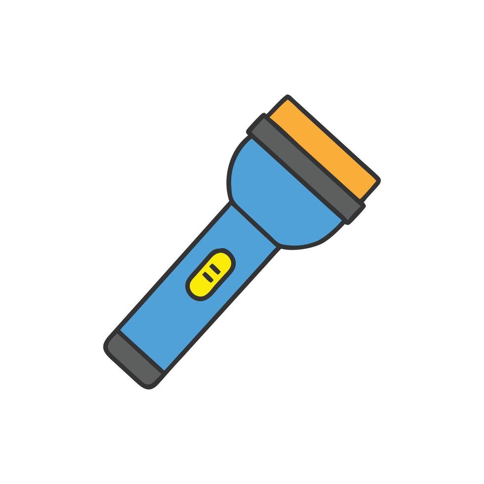 Blue Flashlight Illustration with White Background for Stock Use vector
