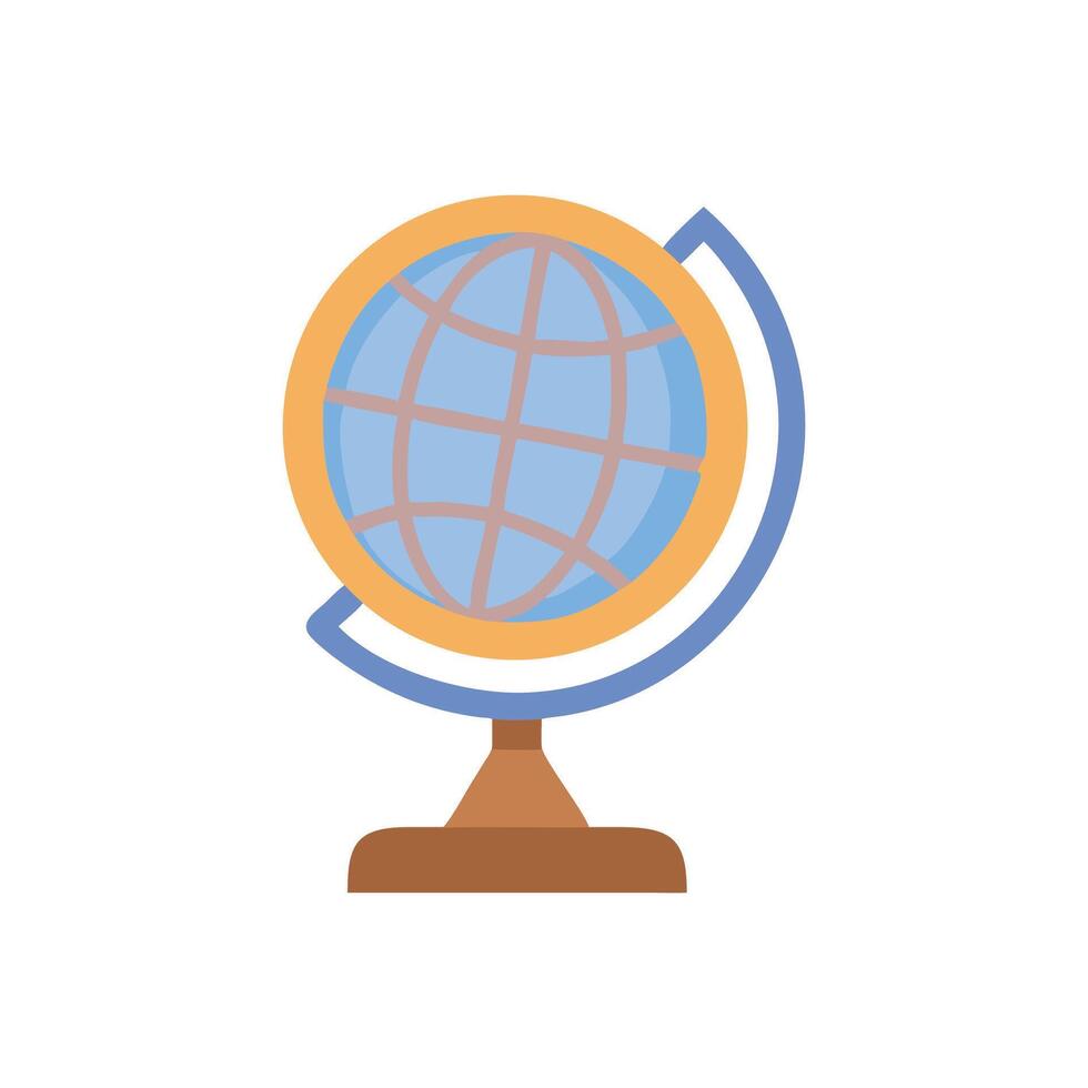 Stylized Globe Illustration for Educational Materials on White Backdrop vector