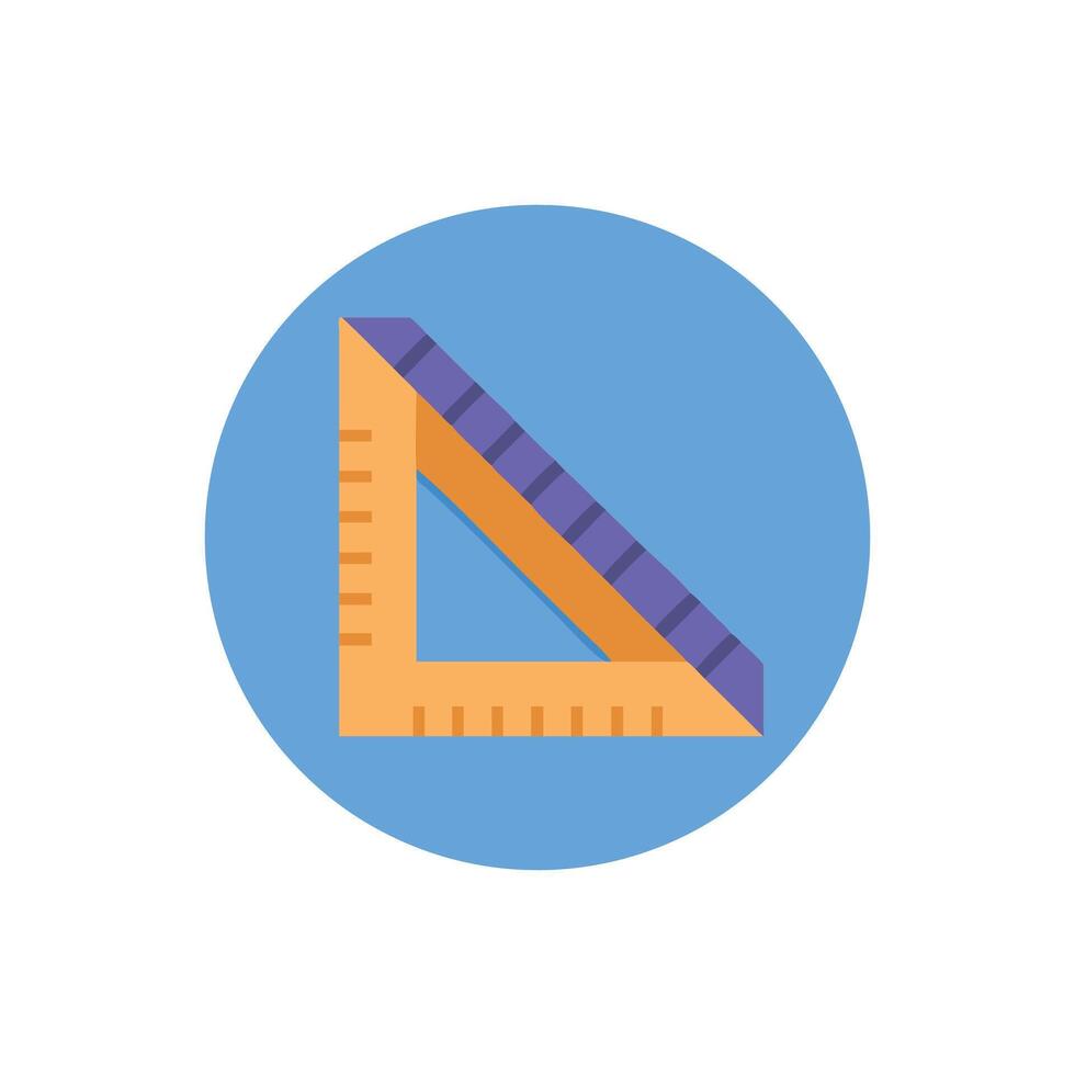Geometric shape of a school triangle on a circle vector