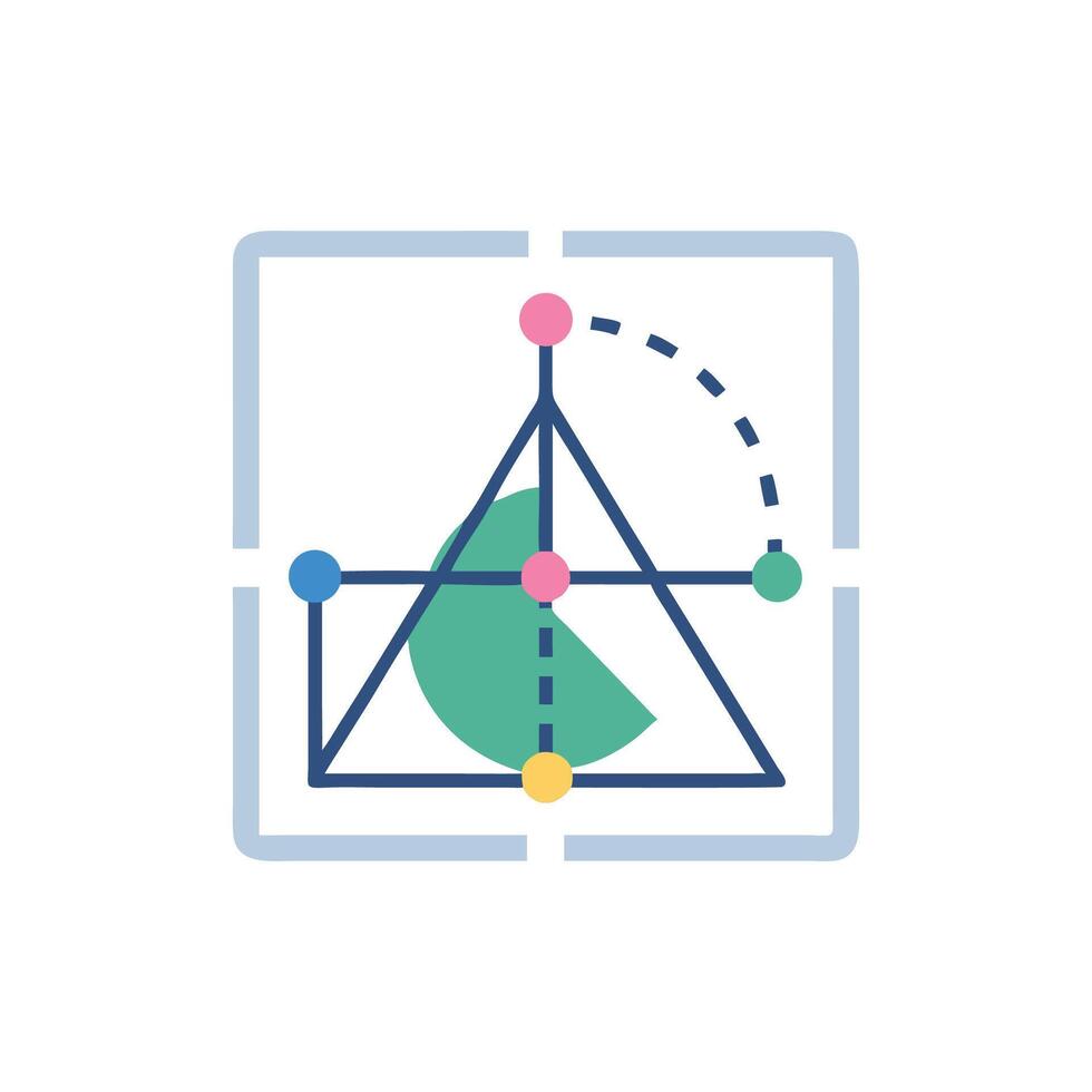 Abstract geometric shapes display in a creative flat composition vector