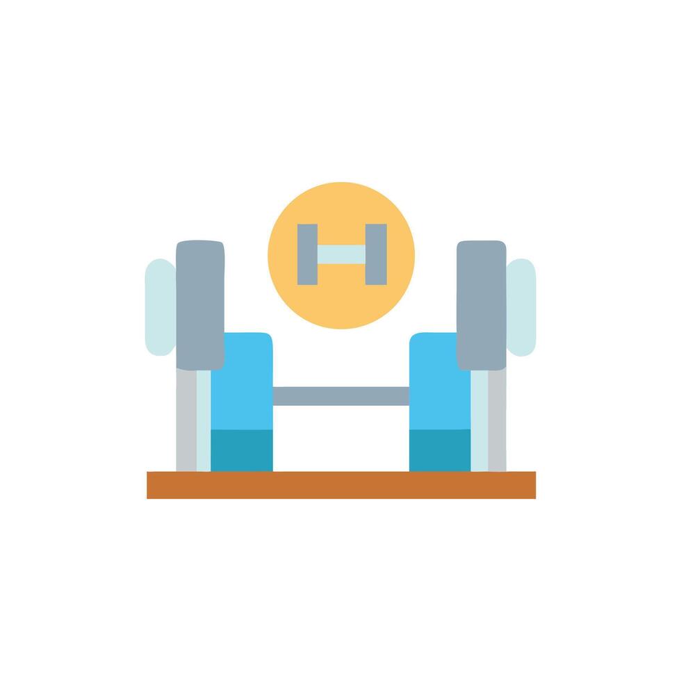 Flat design icon dumbbells illustration on White Background vector