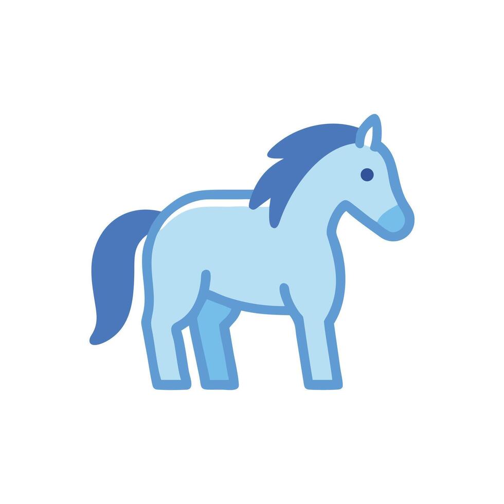Cartoon horse icon on a White Background vector