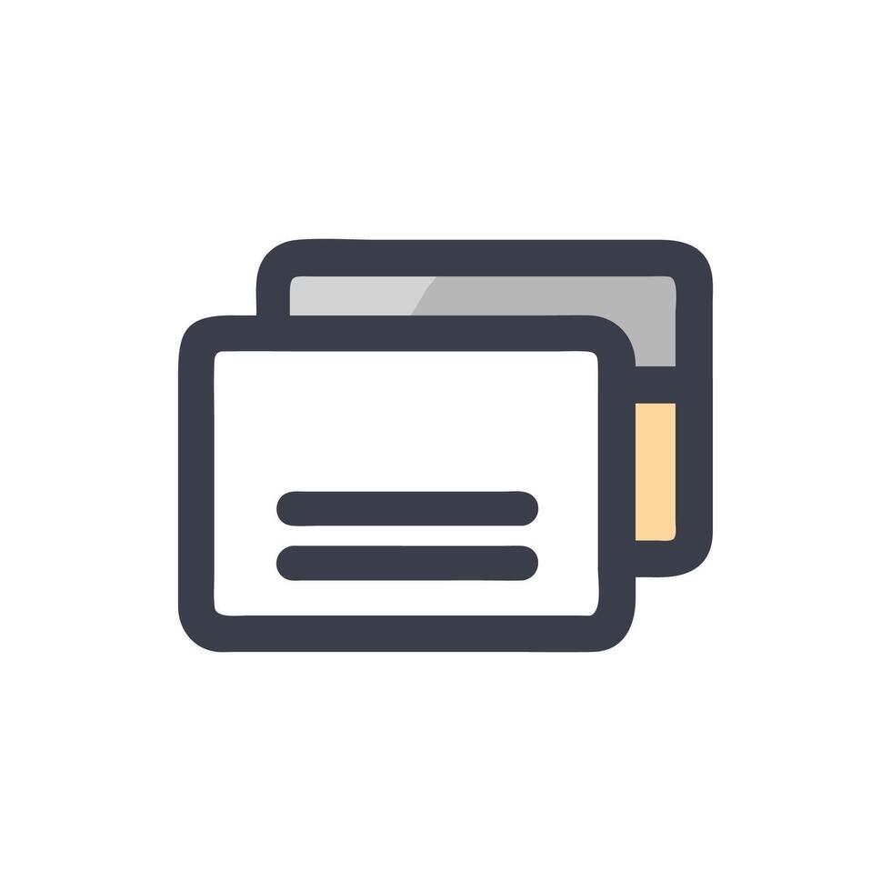 Minimalist stack of documents icon with bold outline stroke vector