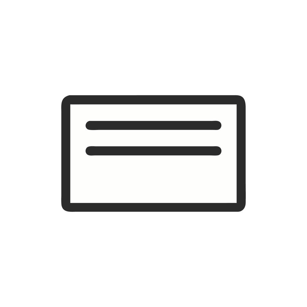 Simple white card mockup with two text lines graphic vector