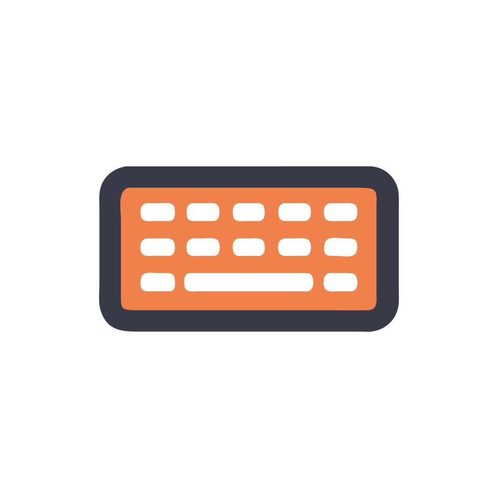 Abstract keyboard icon on White Background minimalist design vector