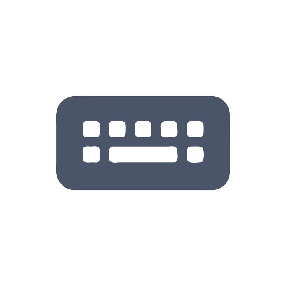 Minimalistic keyboard illustration on White Background in flat style vector