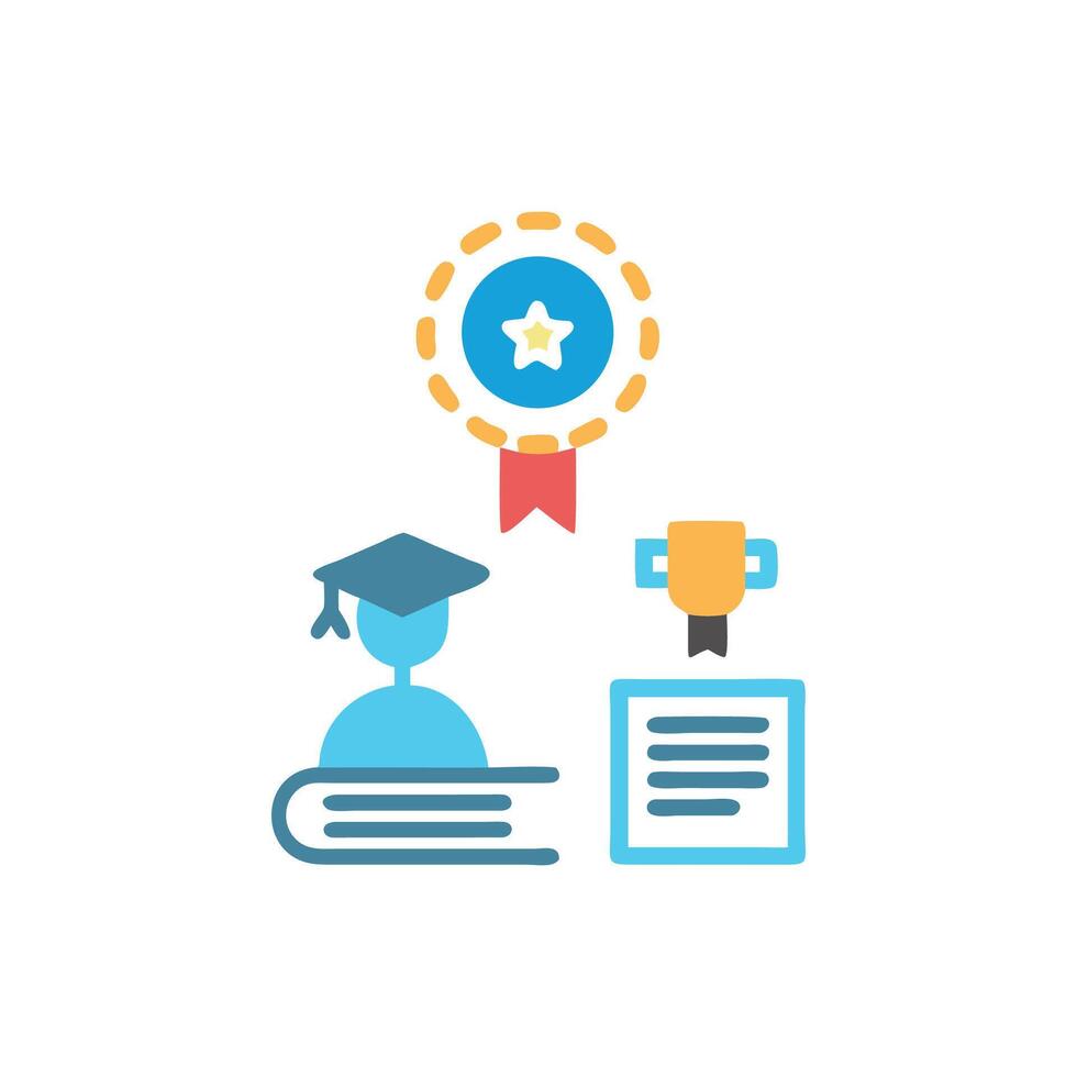 Education achievement awards icon graphic illustration design vector