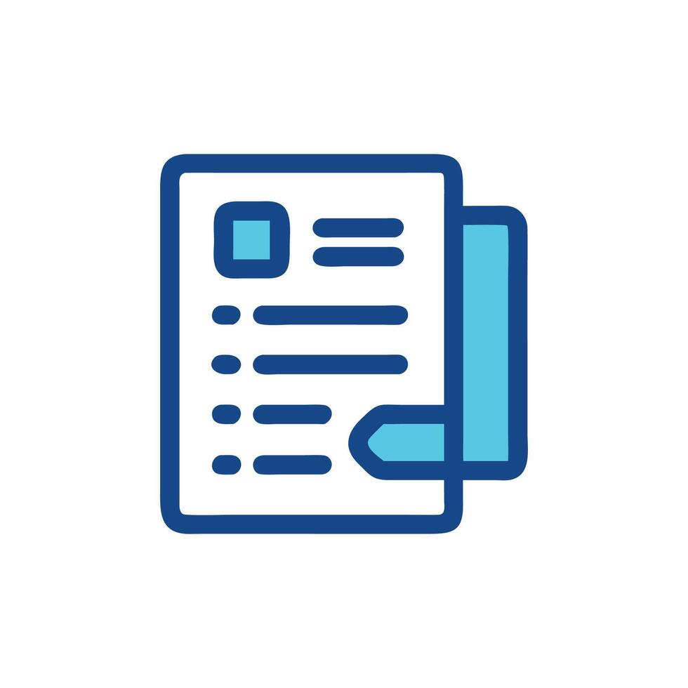 Stylized Icon of File with Attached Document and Data vector