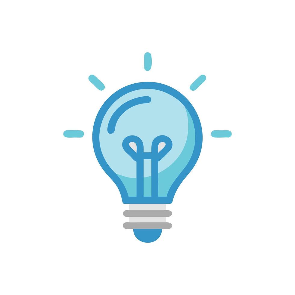 Light bulb icon symbolizing creative thinking and innovation processes vector