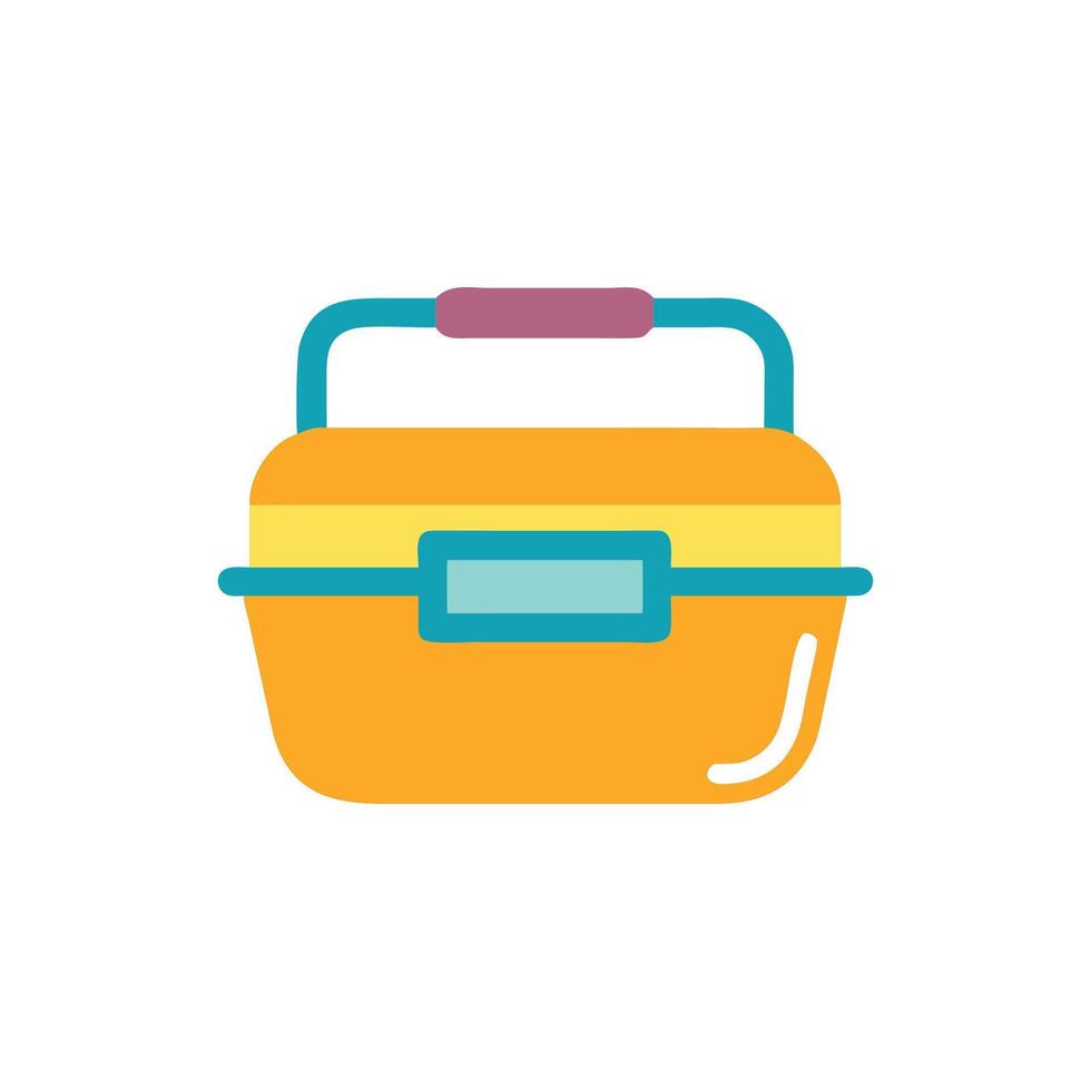 Cartoon style cooler box on White Background illustration vector