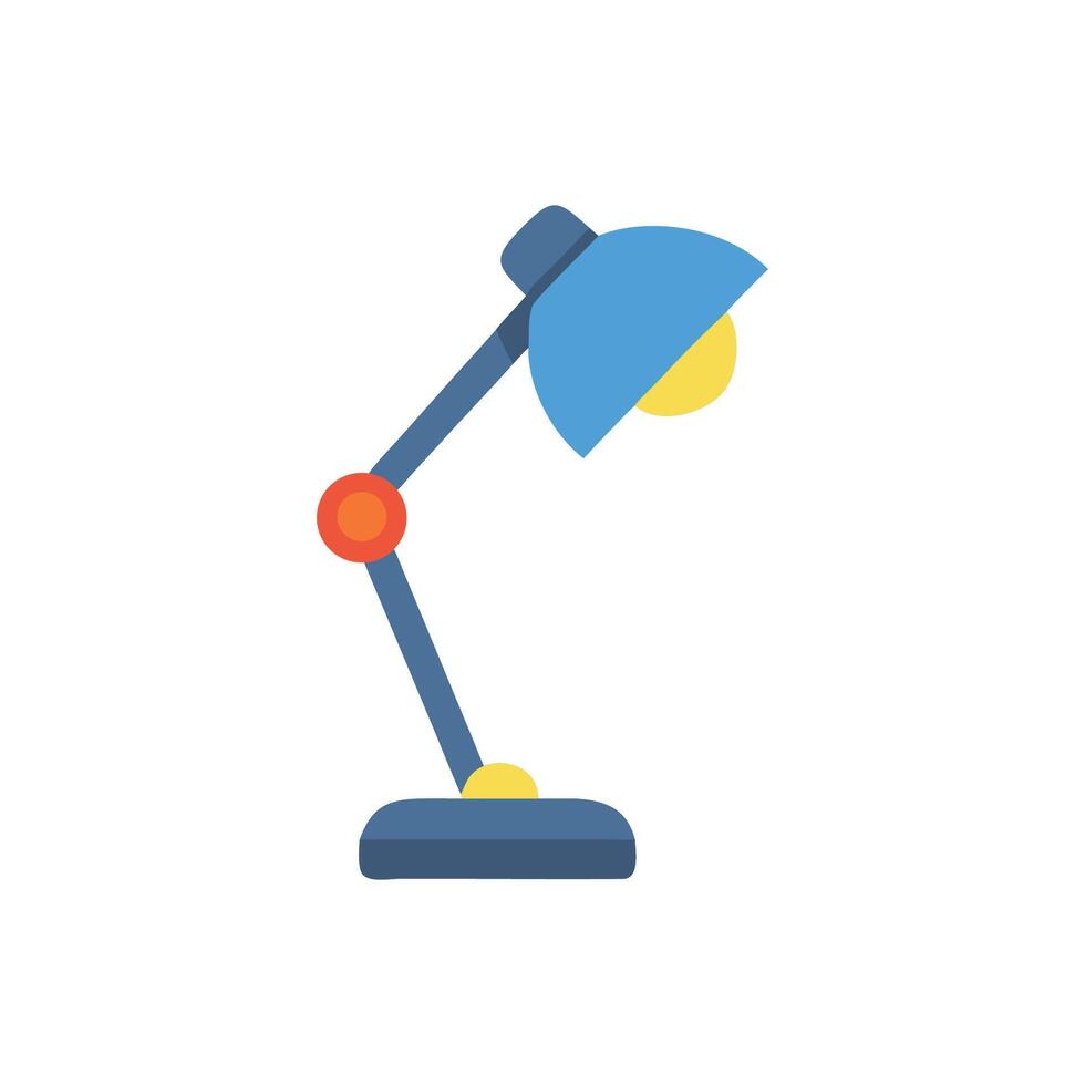 Illustration of a Colorful Modern Desk Lamp on White vector