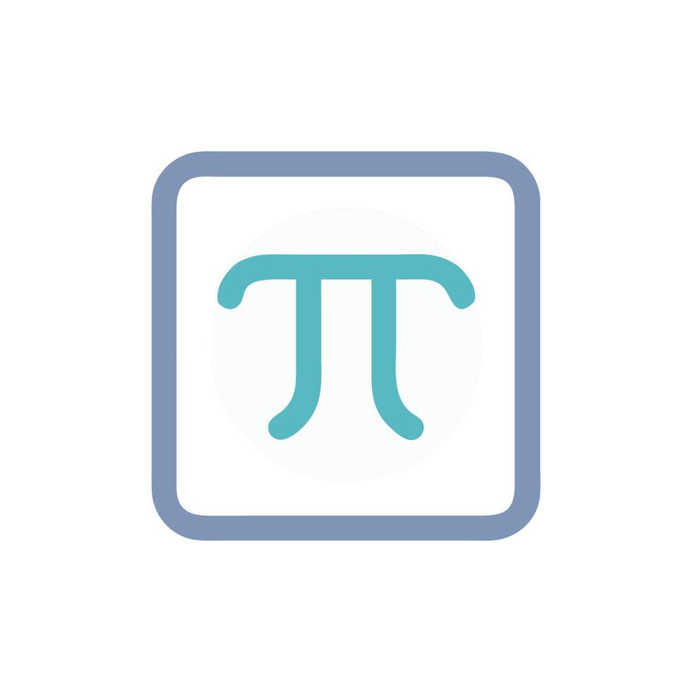 Abstract Pi Symbol in Frame with a Circular Backdrop vector