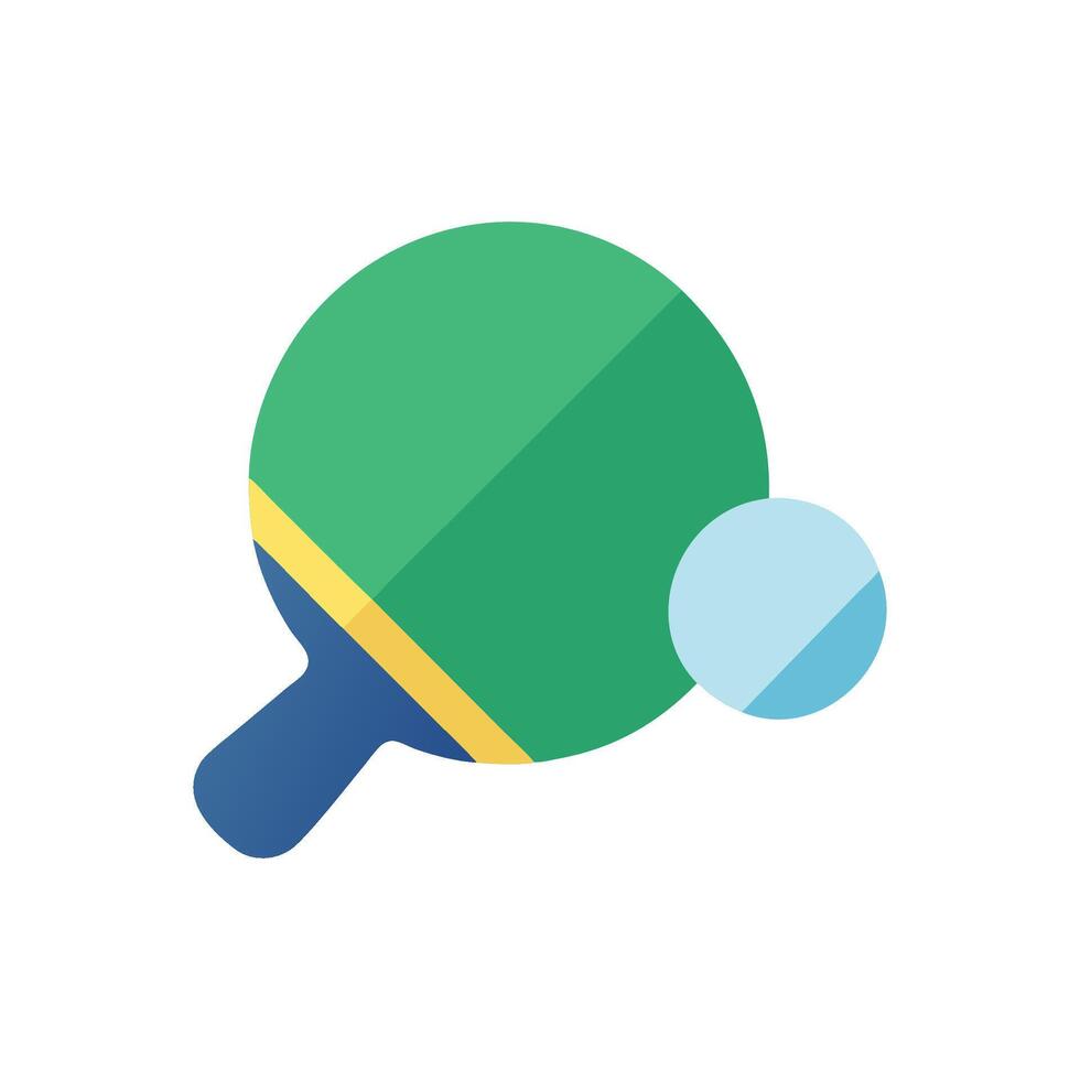 Minimalist table tennis set flat illustration background vector