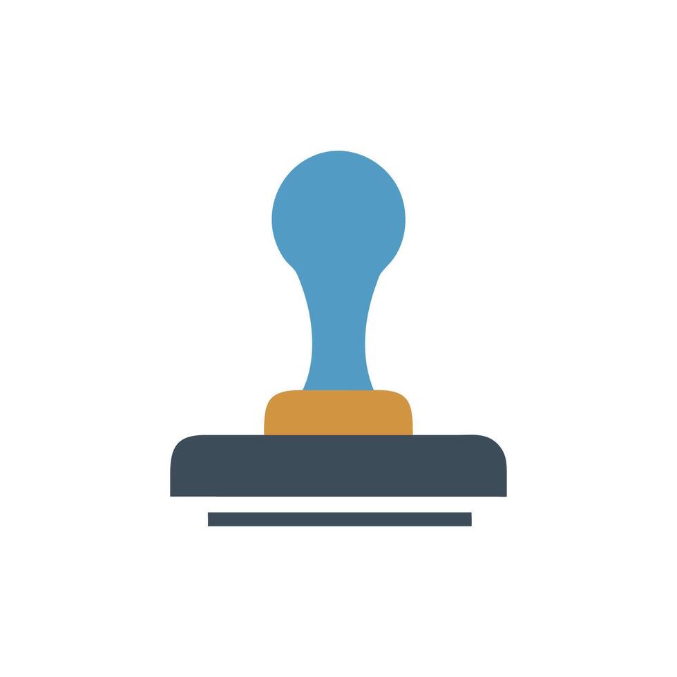 Modern flat design stamp icon on a White Background vector