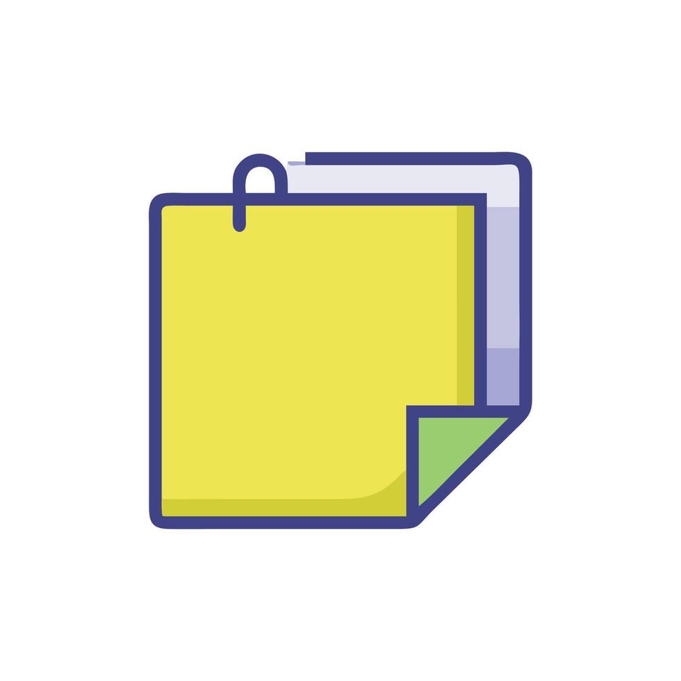 Stack of sticky notes with folded corner reminder design vector