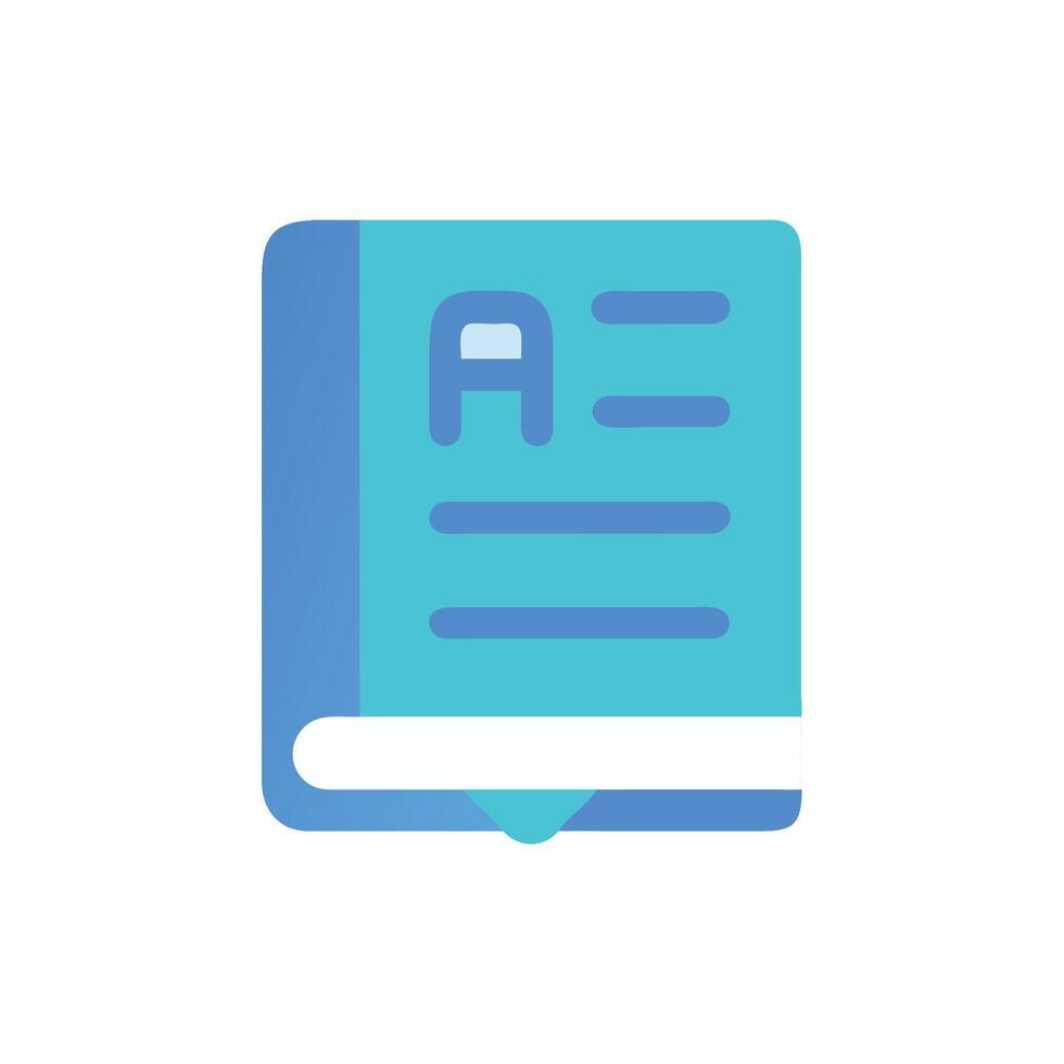 Educational Book Illustration with Rounded Corners in Flat Style vector