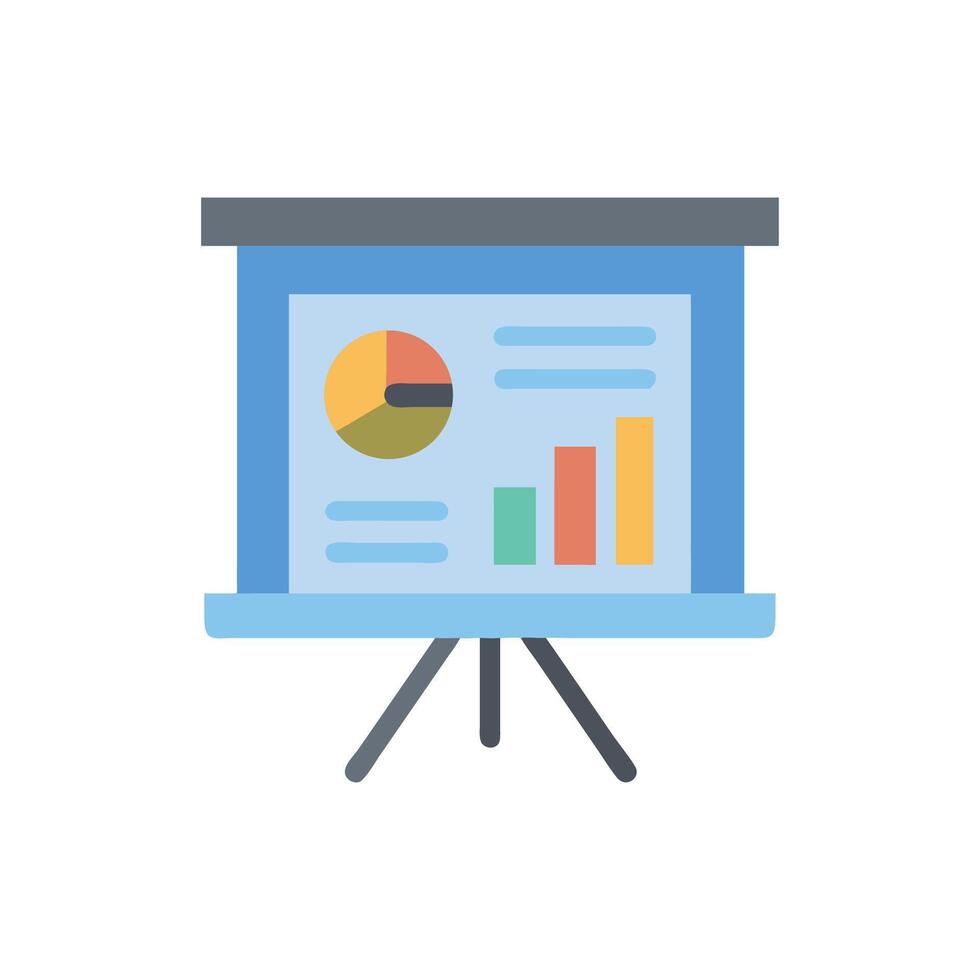 Business presentation board with chart and bar graph infographic vector