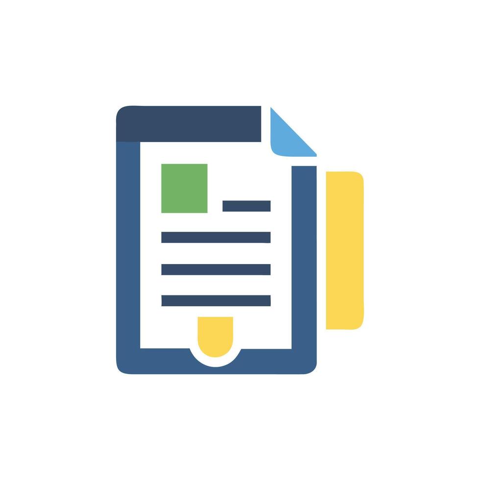 Digital document icon illustration on White Background vector