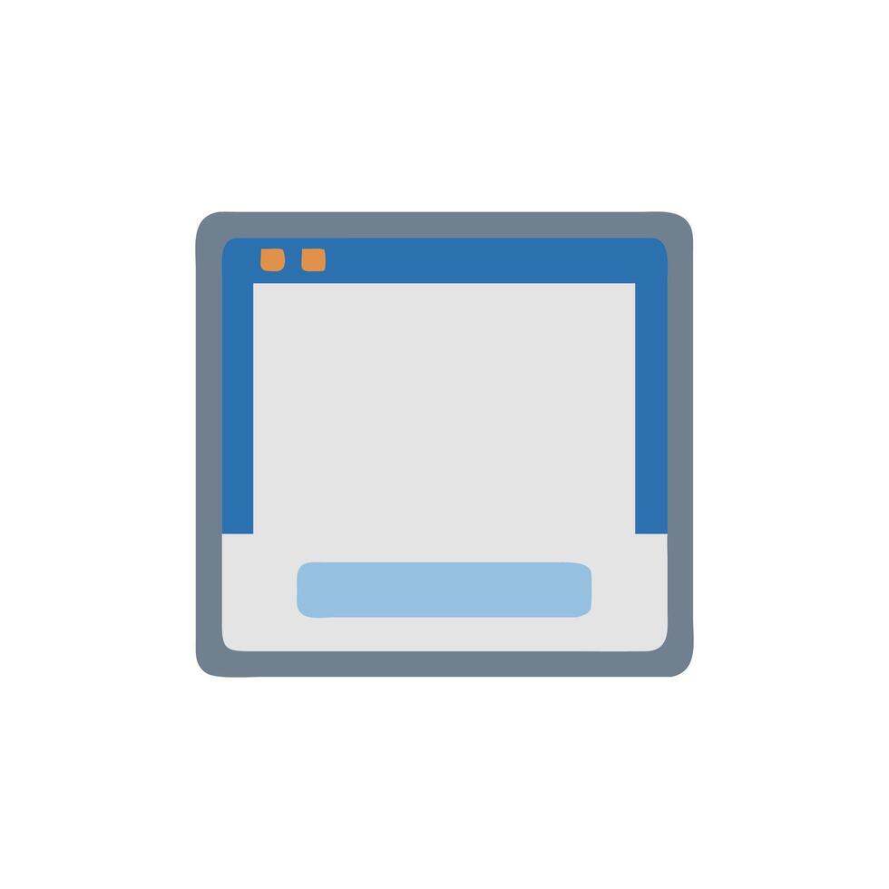 Simple browser window graphic on White Background for web design vector