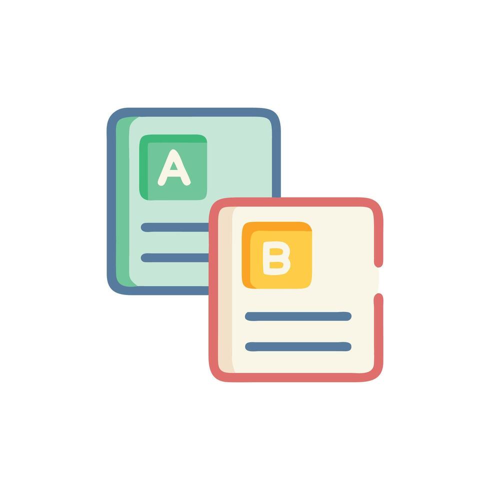 Conceptual AB Testing Icon for Website Optimization and Marketing vector