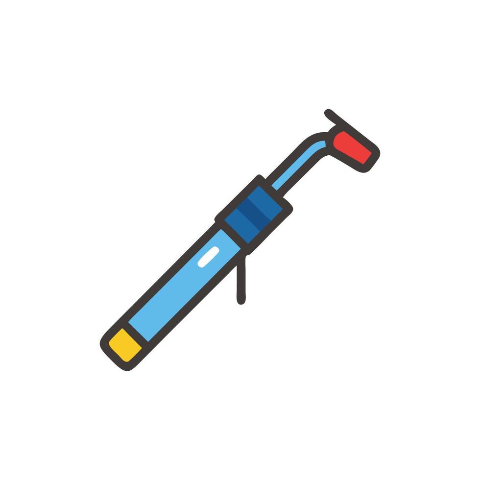 Blue and red welding torch on a White Background vector