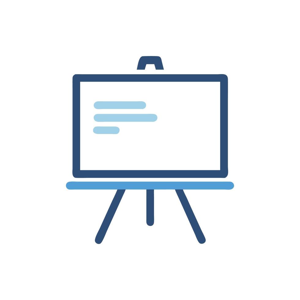 Presentation board illustration on White Background in flat design vector
