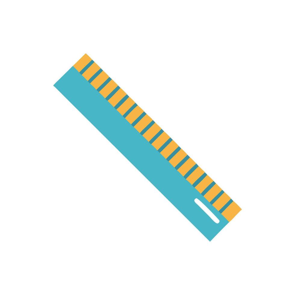 Blue and orange ruler illustration on a White Background vector