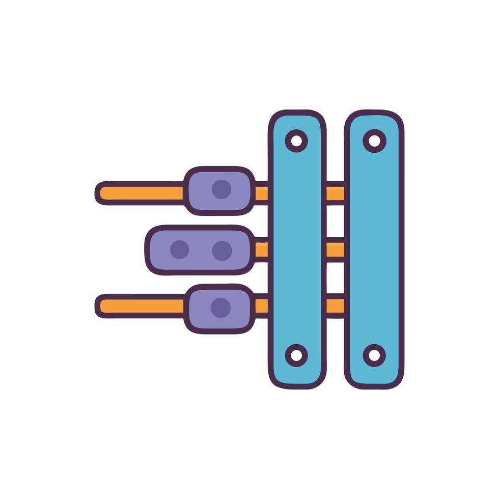 Abstract graphic server rack illustration on White Background vector