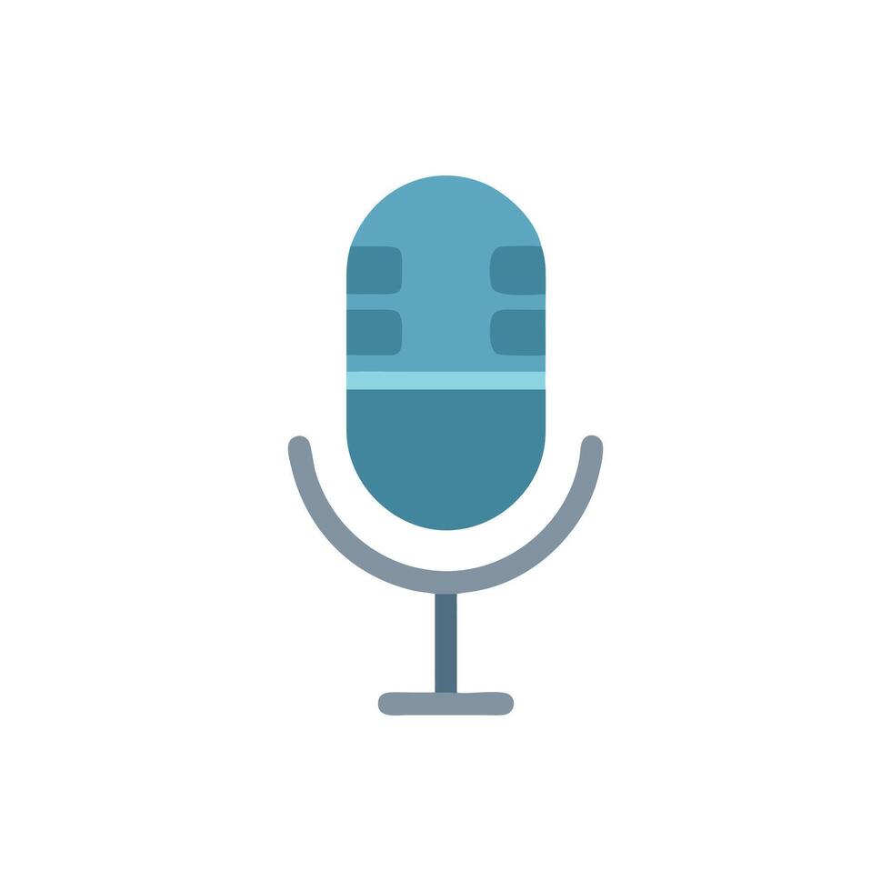 Retro microphone icon isolated on White Background illustration vector