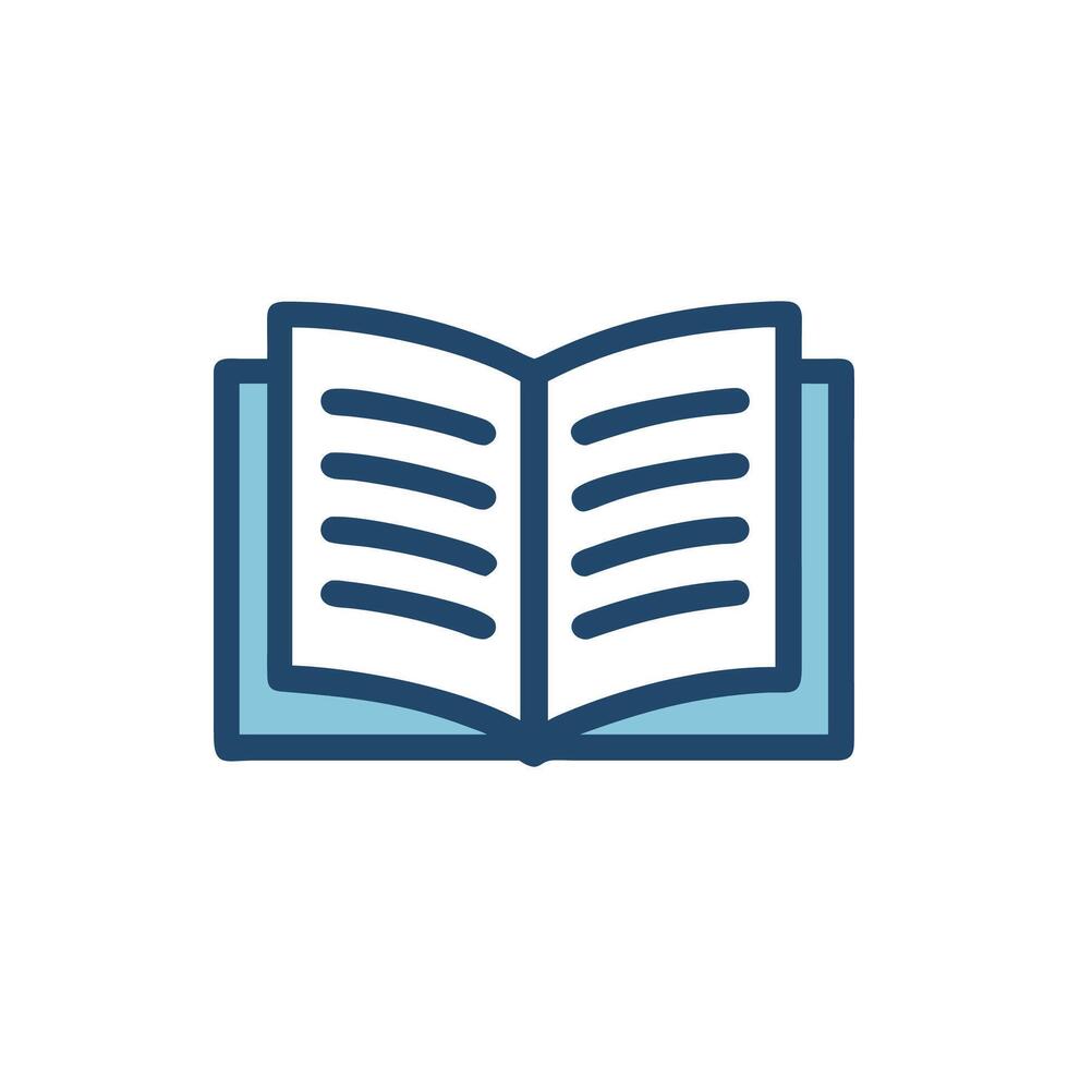 Open book icon in flat design on White Background vector