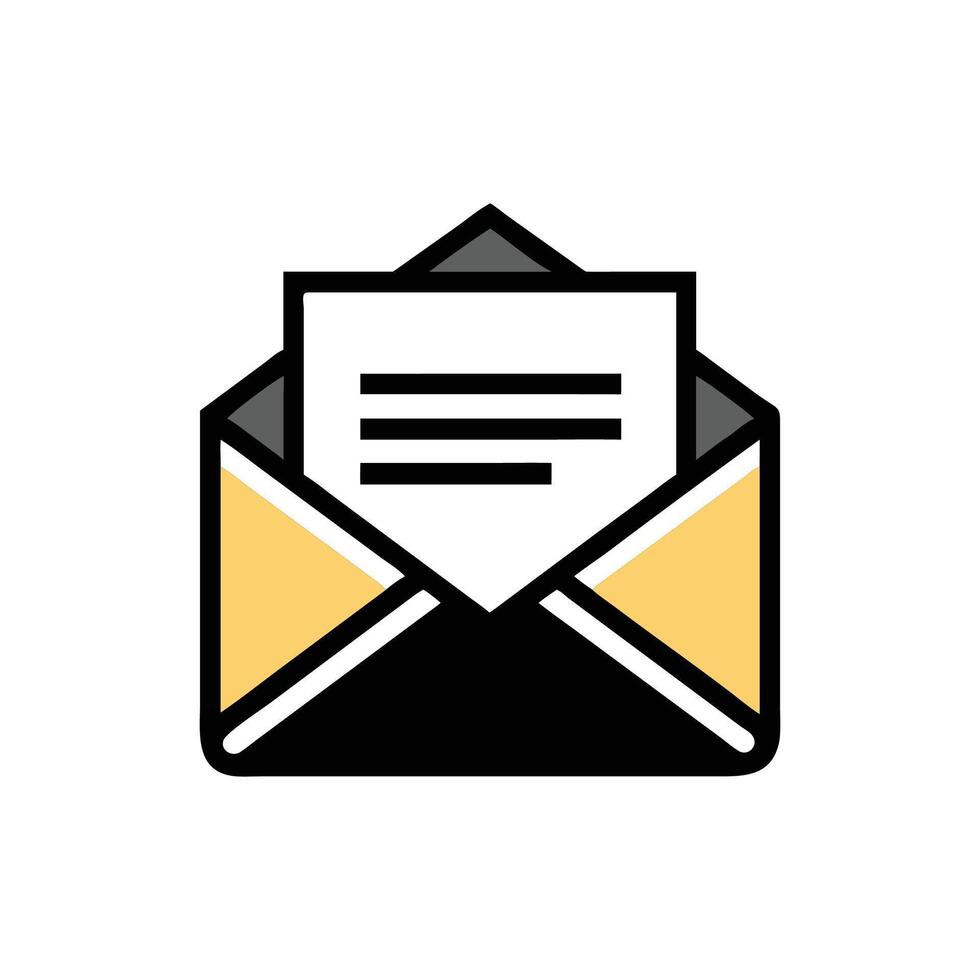 Modern envelope with geometric shapes and creative design vector
