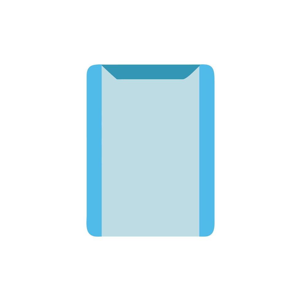 Simple blue clipboard icon on White Background design element vector