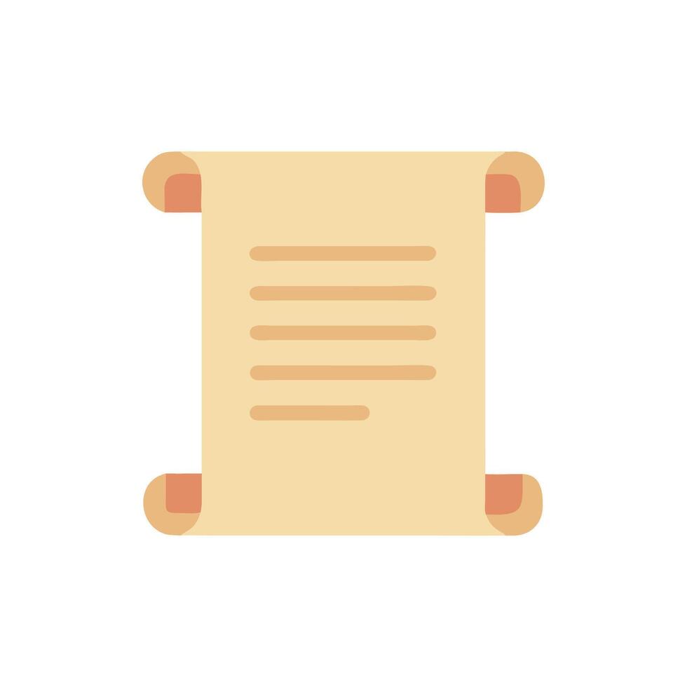 scroll of parchment document, isolated on White Background vector