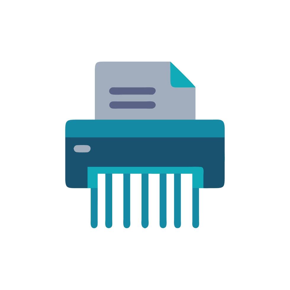 Paper shredder icon illustration for document security and privacy vector