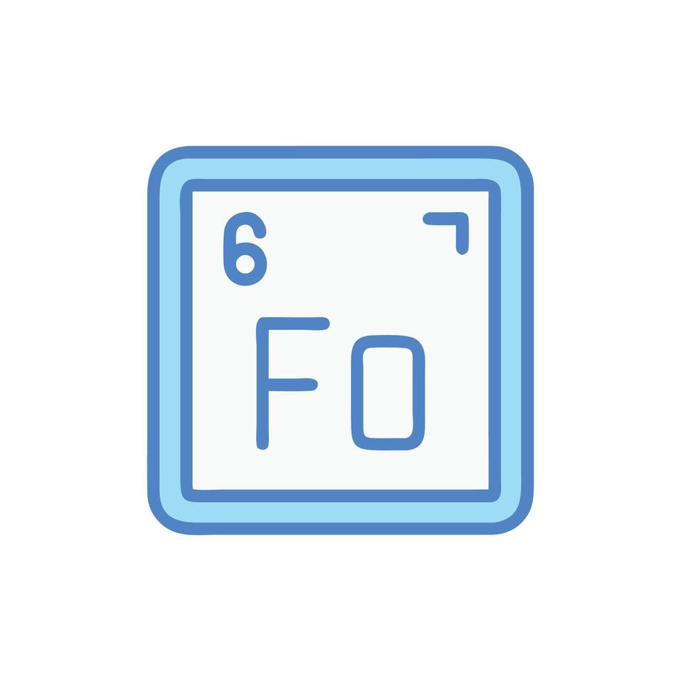 Abstract Chemical Element Symbol in Square Frame Graphic Illustration vector