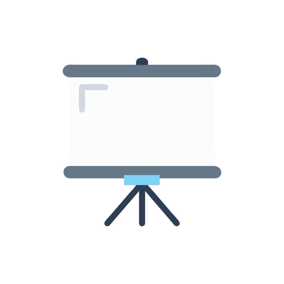 Blank presentation screen on tripod with White Background vector