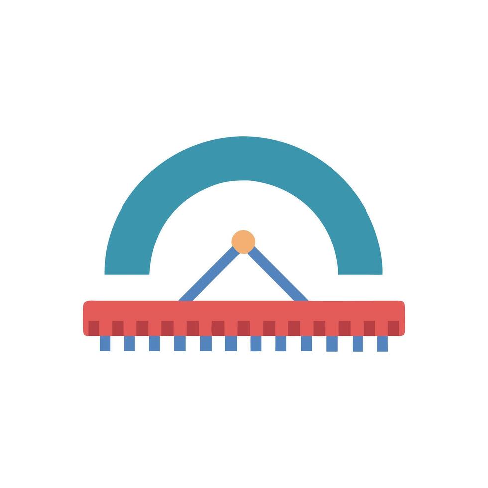 Flat Abstract Icon of Architectural Drafting Tool vector