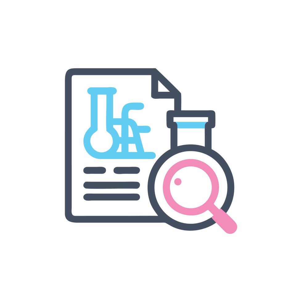 Scientific data analysis concept represented with visual icon elements vector